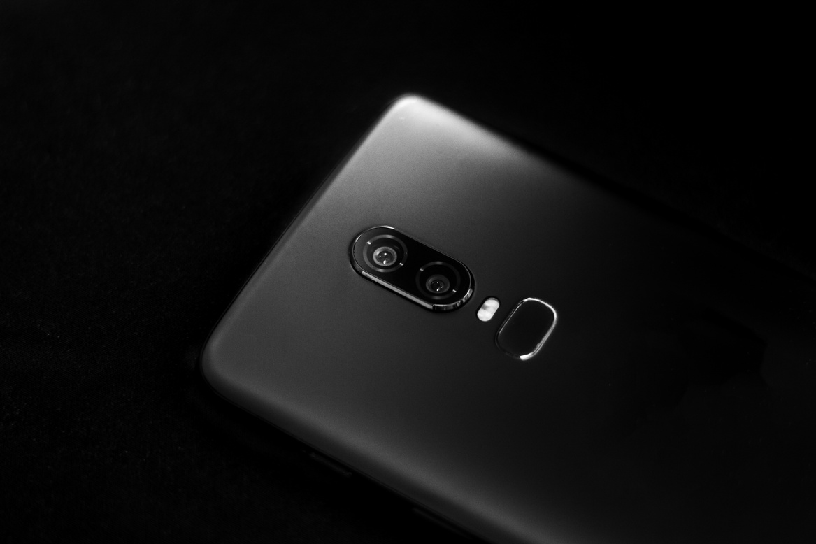 Smartphone on Black Background